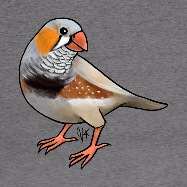 Bird - Finch - Zebra Finch by Jen's Dogs Custom Gifts and Designs